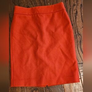 J. Crew Vibrant Orange Pencil Skirt